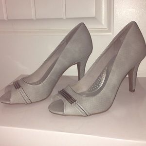Gray high heels